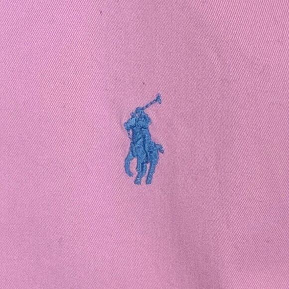 VTG Ralph Lauren Mens 2XB Pink Blue Pony Preppy Classic Resort Camp Golf Shirt - Picture 3 of 8
